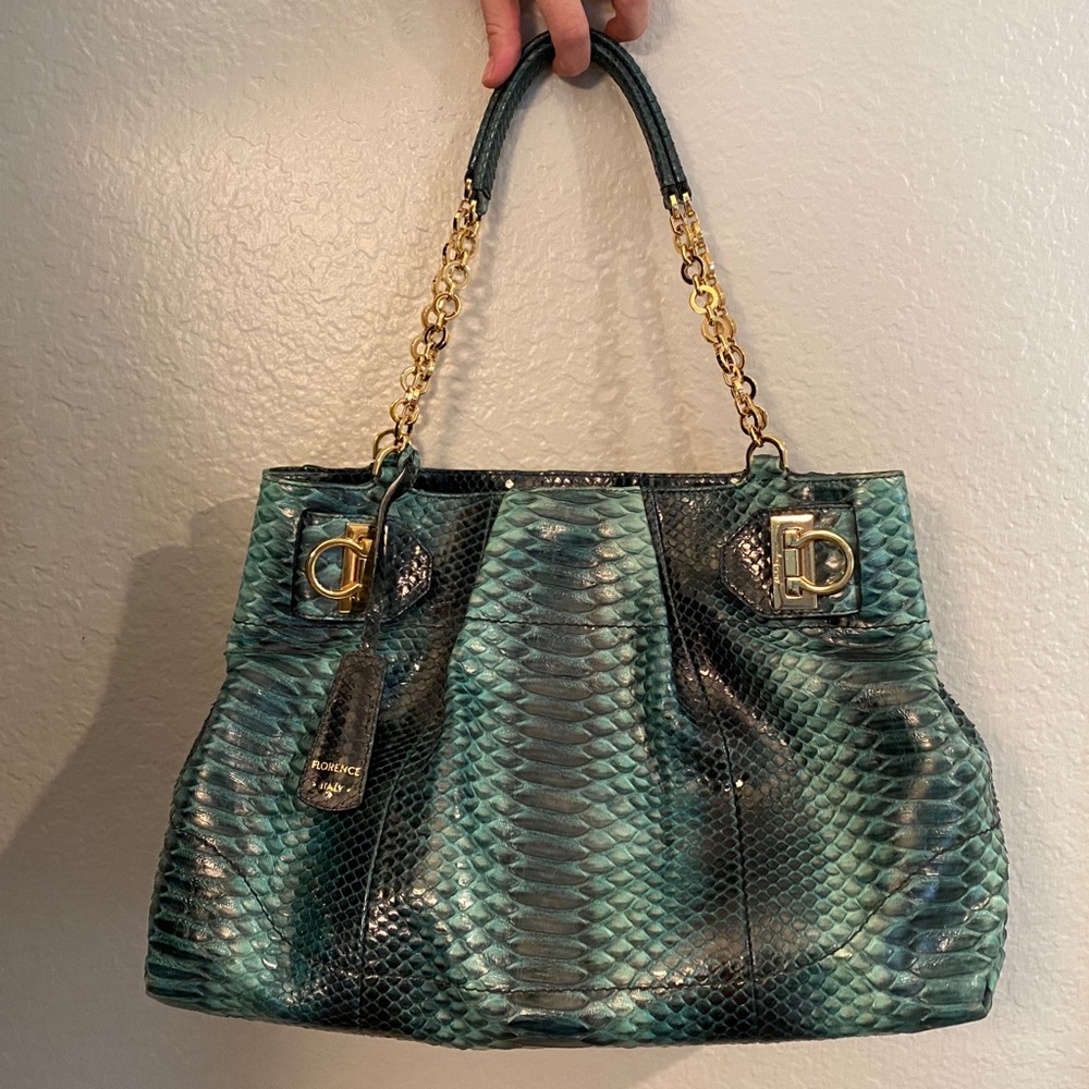 Python W Tote- Authentic Ferragamo Handbag - image 1